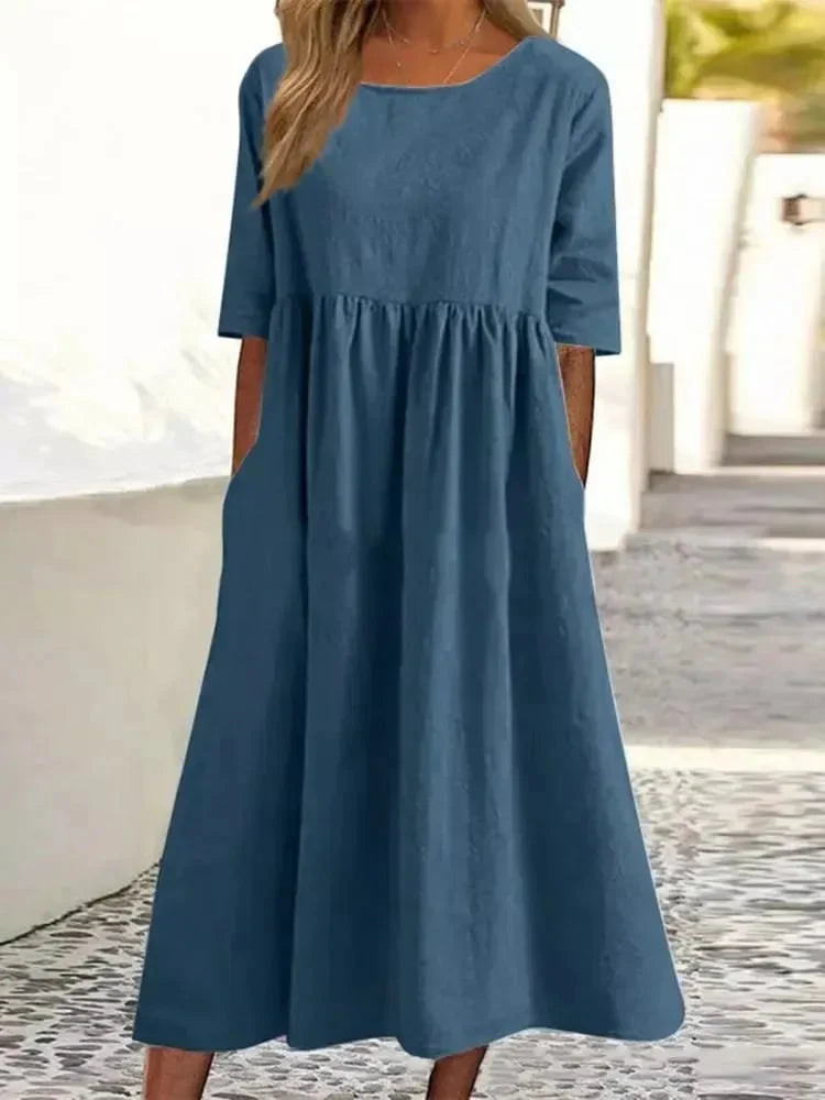 Chiora – High-quality Cotton-linen Dress