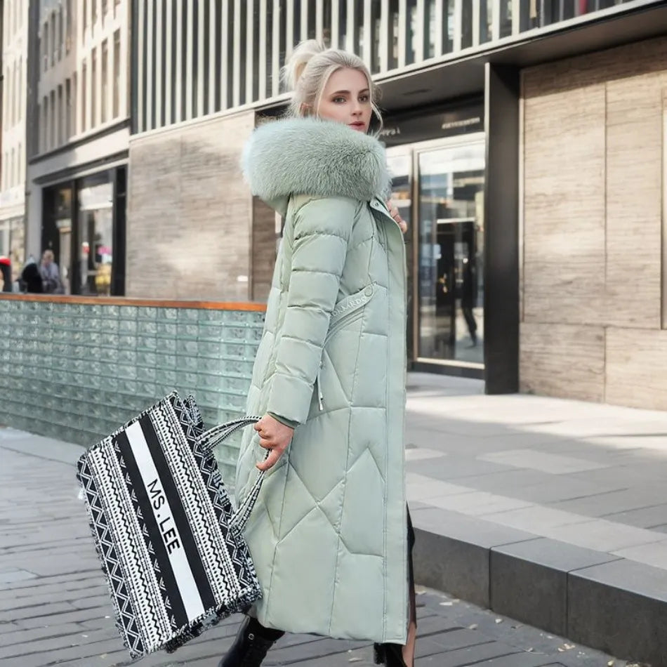 Navy - Extended Warm Winter Coat