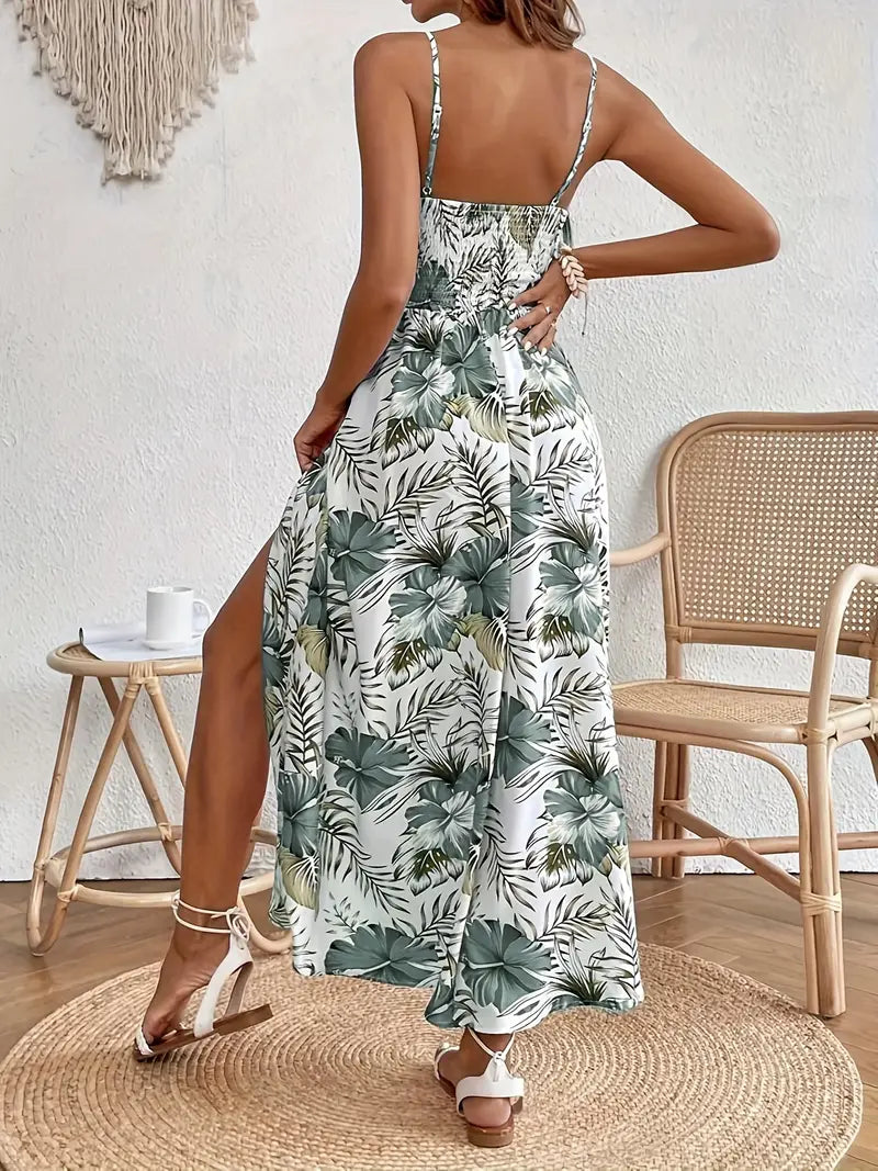 Fayora – Tropical Floral Print Maxi Dress
