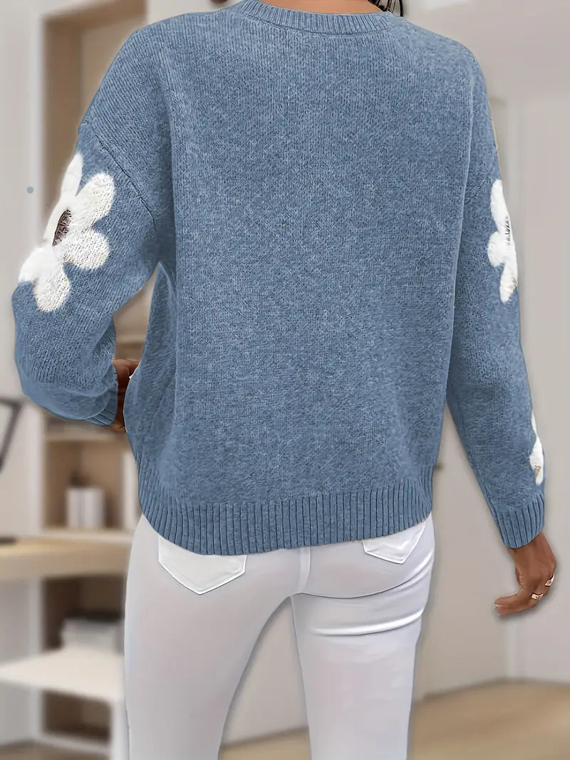 Cezy – Floral Knitted Sweater