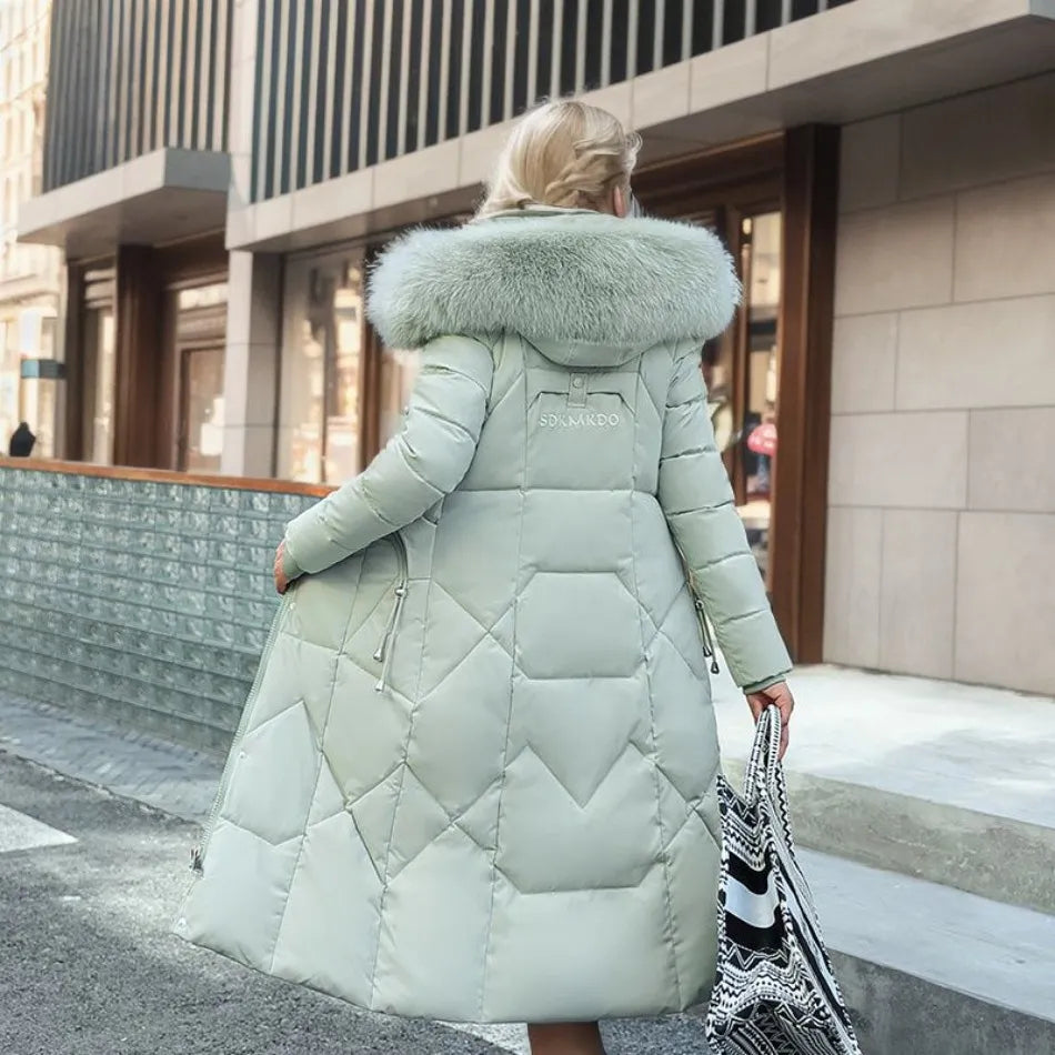 Navy - Extended Warm Winter Coat
