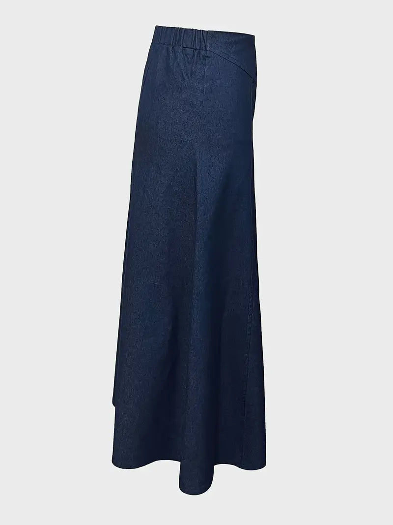 Lora – A-line Denim Maxi Skirt