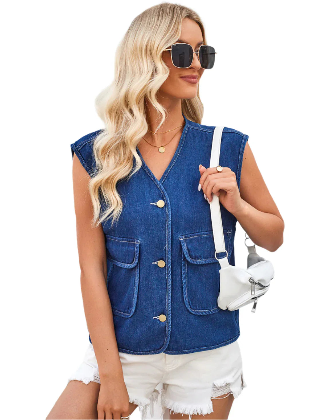 Meilani – Stylish Sleeveless Denim Vest
