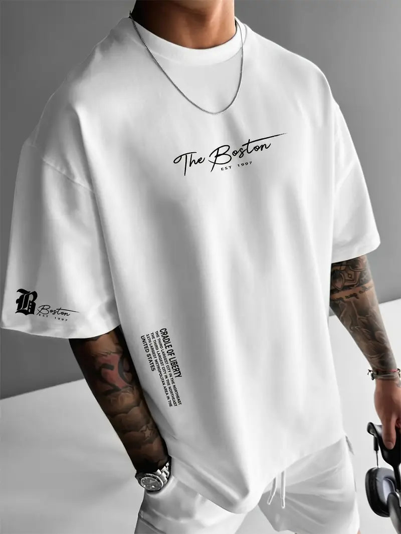 Ralph - Men's casual loose short-sleeved T-shirt with letter print