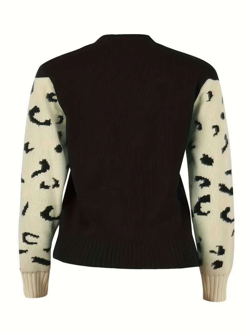 Brynlee – Vibrant Leopard Print Sweater