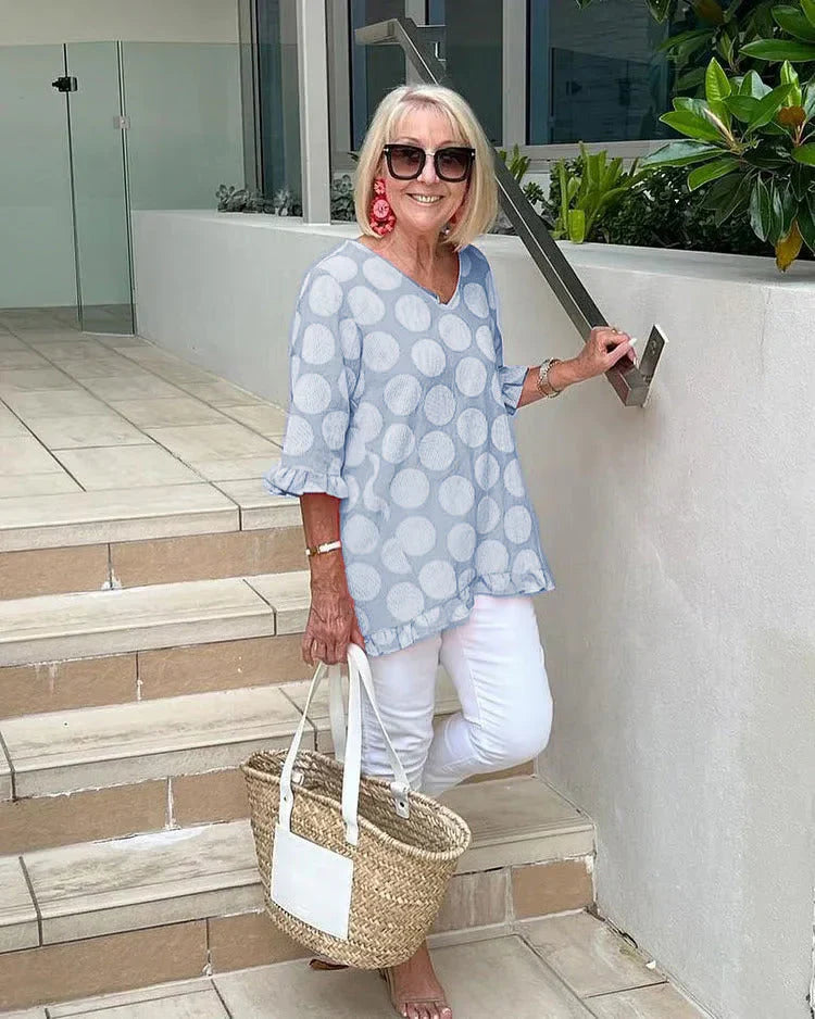 Valerie – Stylish Polka Dot Top