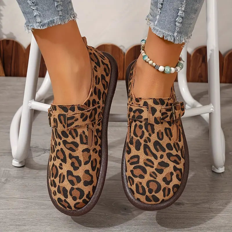 Avarielle – Elegant Casual Shoes with Leopard Print