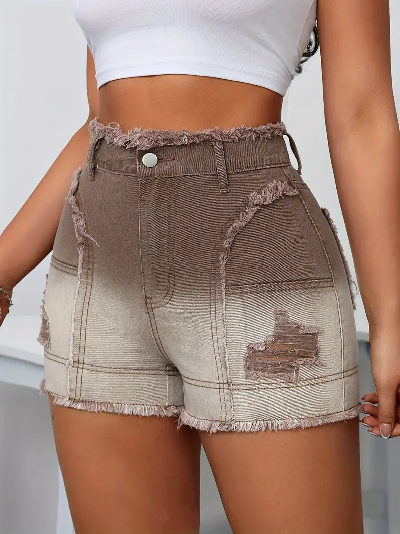 Valestra – Fsshionable Cotton Denim Shorts