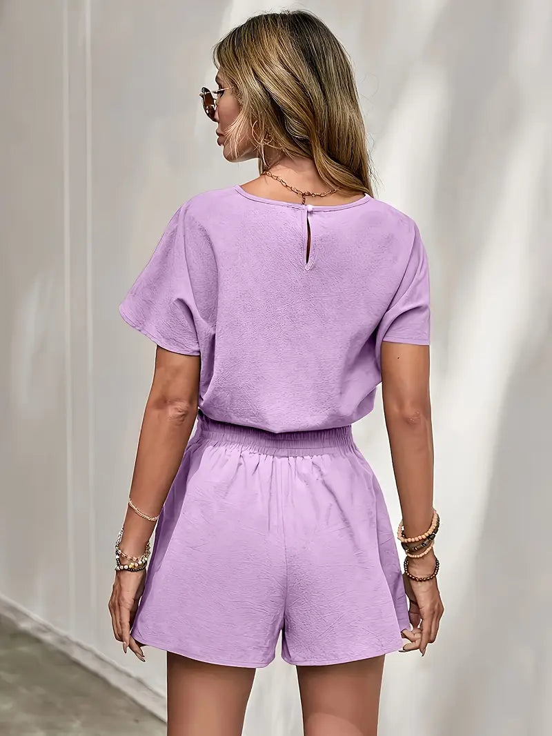 Aminna – Elegant Top and Shorts Set