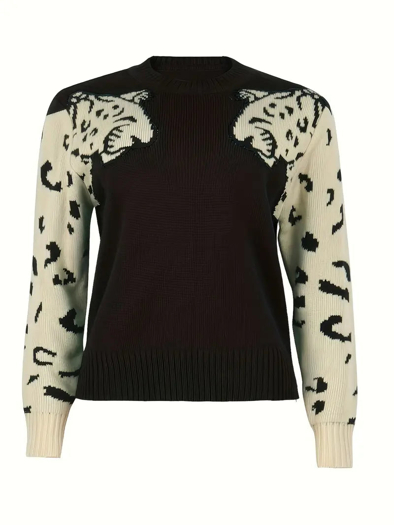 Brynlee – Vibrant Leopard Print Sweater