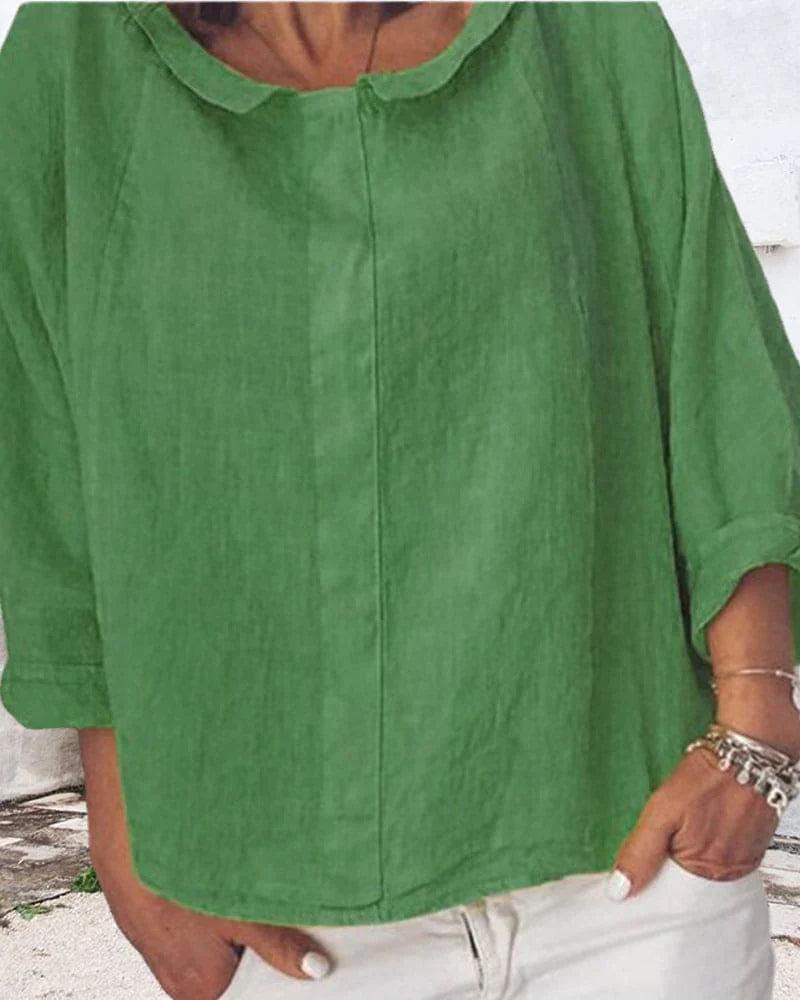 Aletheia – Elegant Cotton Linen Blouse