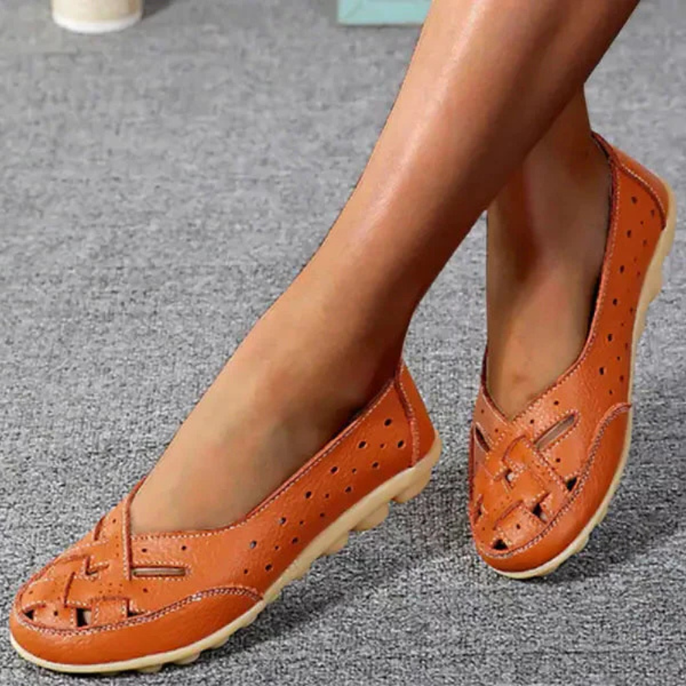 Melody – Stylish Flat Leather Shoes
