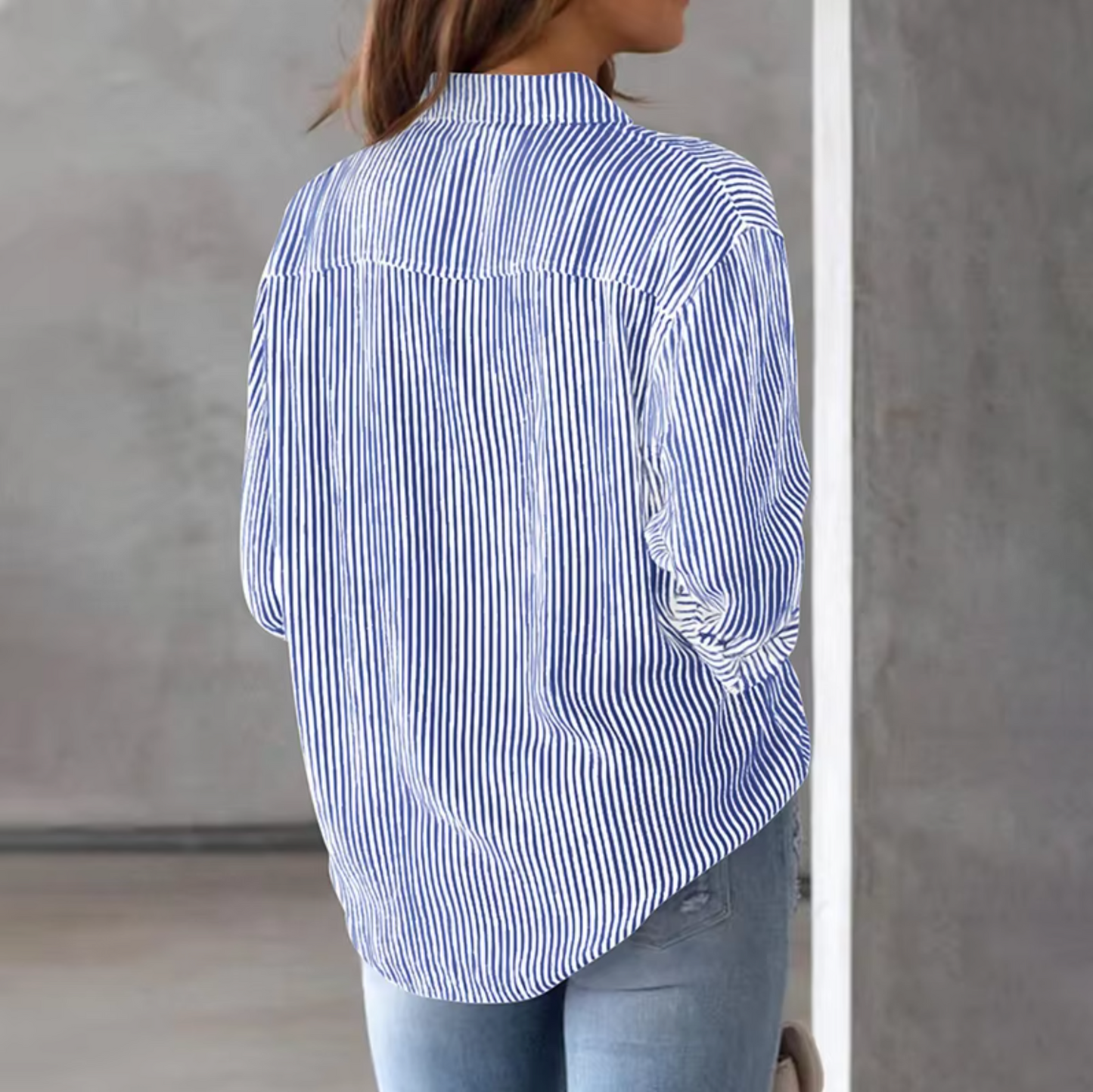 Mita – Striped Long-Sleeved Blouse