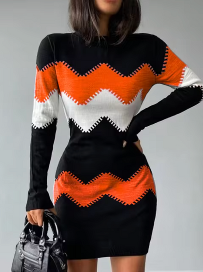 Miel – Knitted Long Sleeves Mini Dress