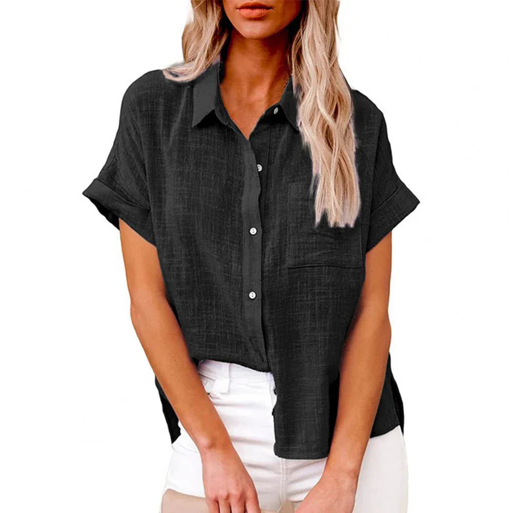 Waltraud – Casual Linen Button Shirt