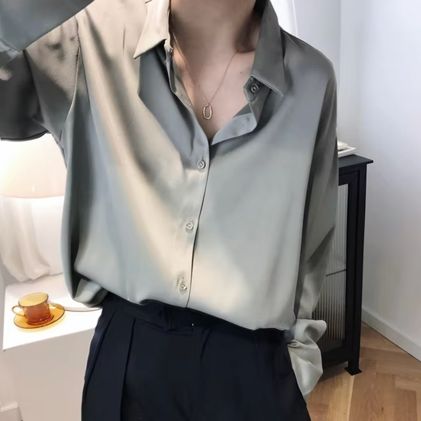 Paige – Elegant Satin Blouse