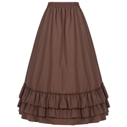 Felicity – Long Vintage Skirt with Ruffles