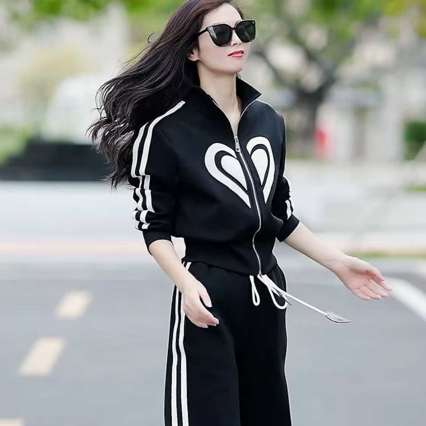 Dionne – Casual Zip-up Coat and Pants