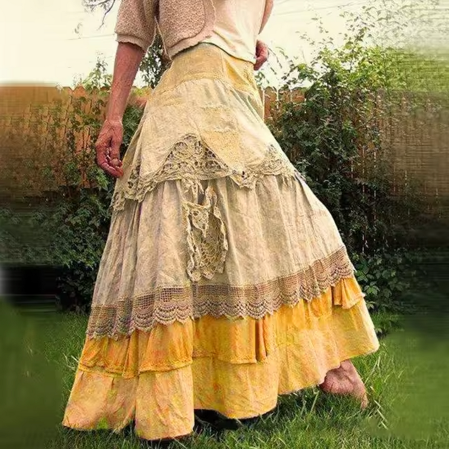 Portia – Boho Layered Long Skirt