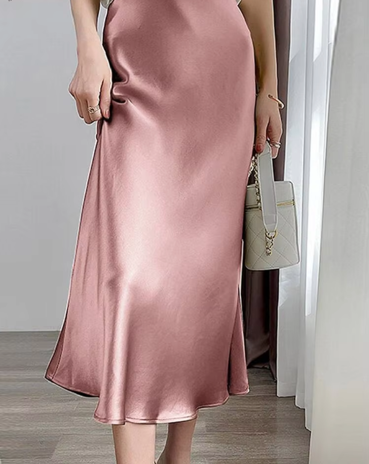 Jaslin – Elegant Satin Silk Skirt