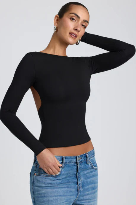 Milcah – Stylish Backless Long Sleeve Top