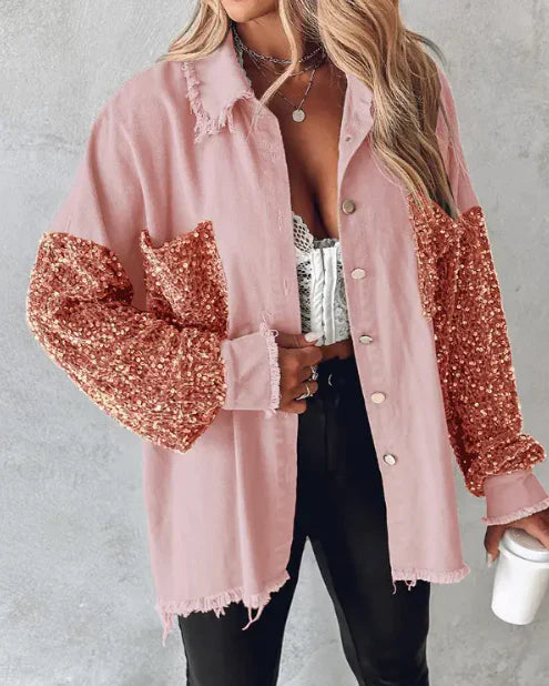 Maylah – Trendy Sequin Patchwork Jacket