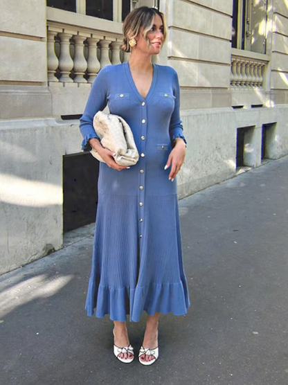 Althea – Knitted Ruffle Dress