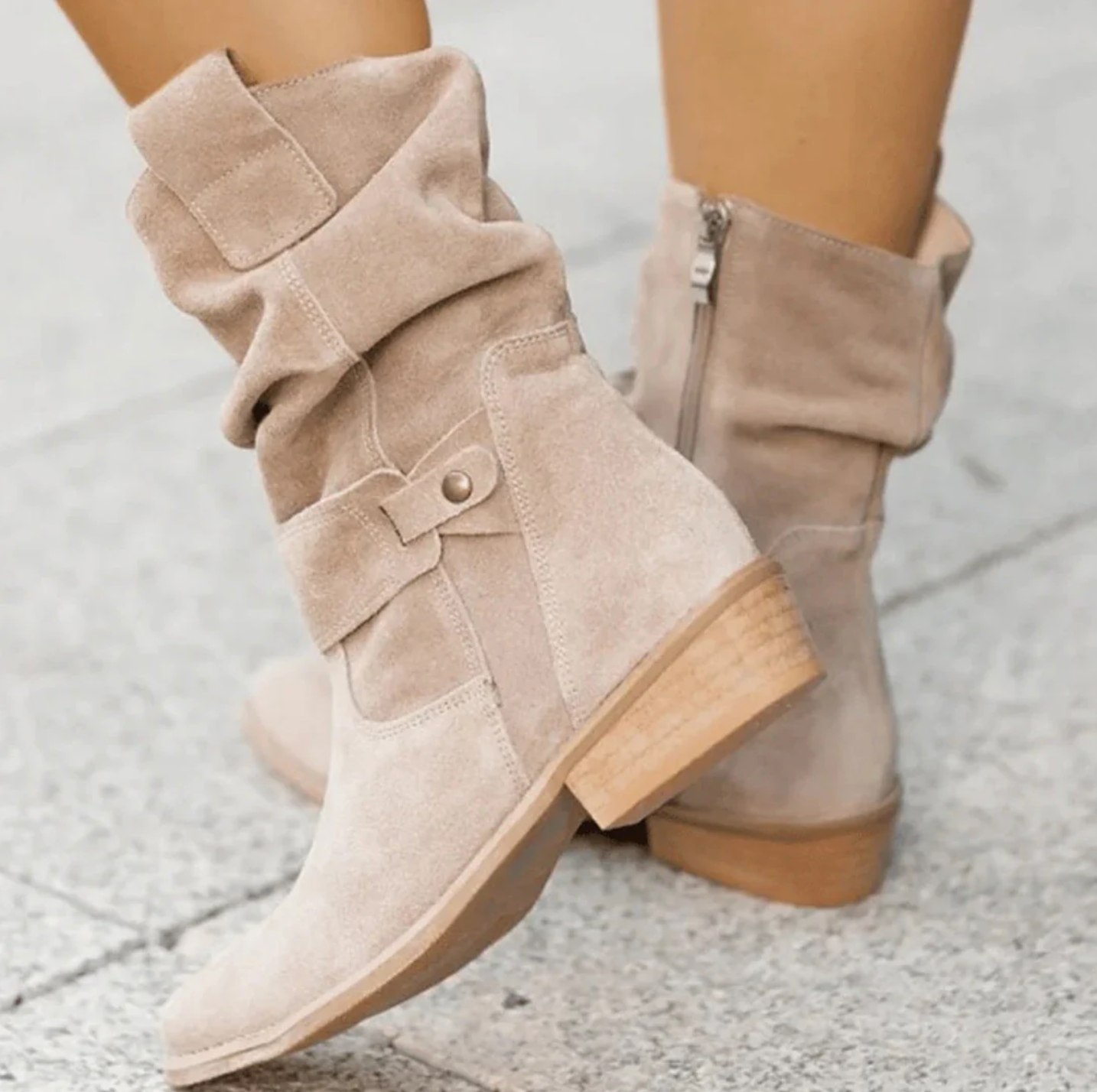 Eudora – High-quality Suede Ankle Boots