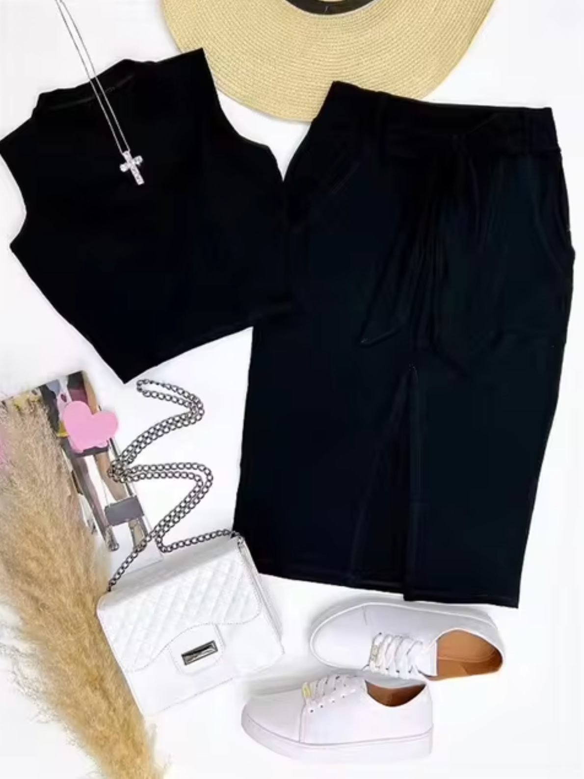 Claire – Two-piece Bodycon Crop Top and Skirt