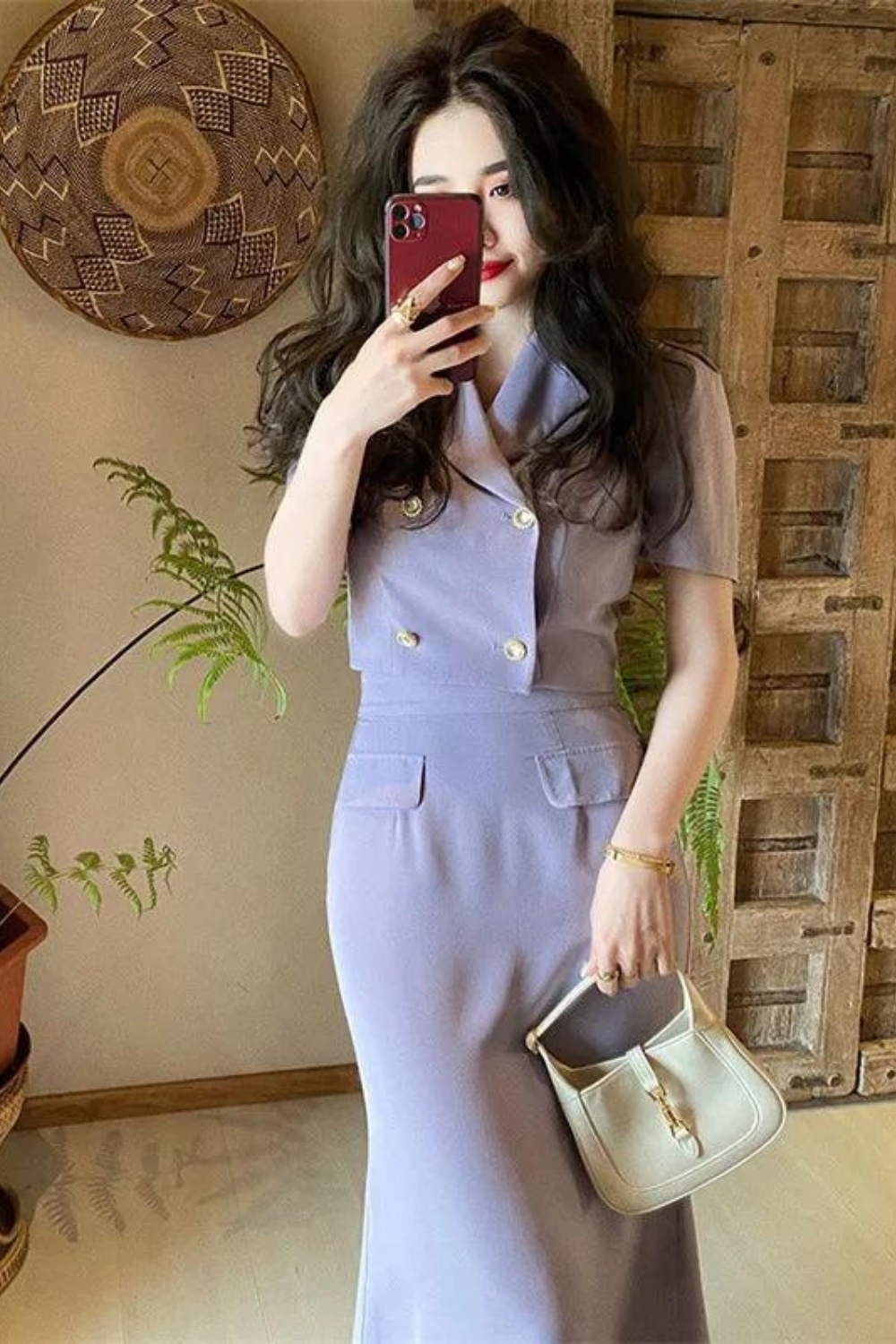 Lorisa - Two-Piece midi Dress Set