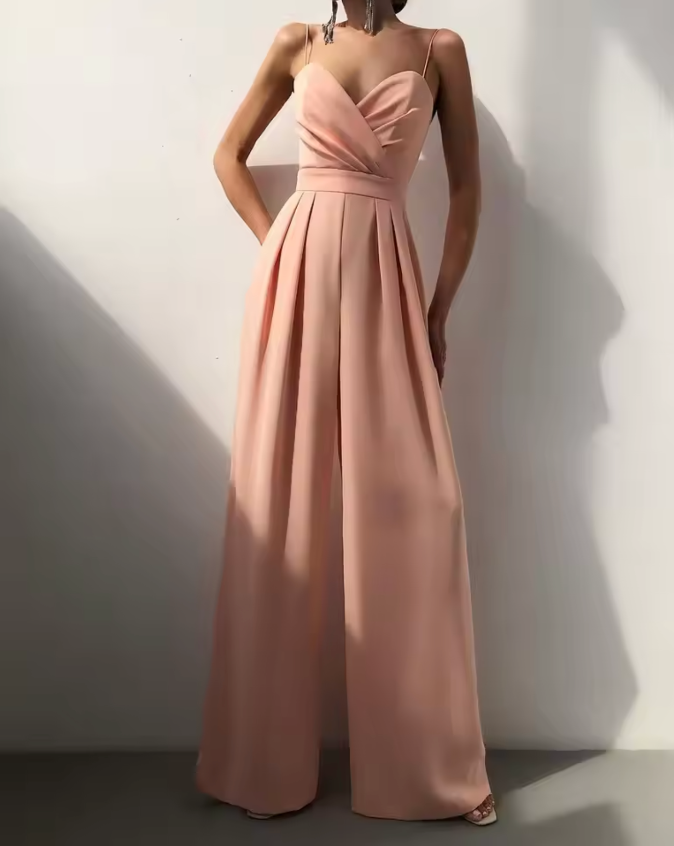 Haven – Elegant Wide Leg Chiffon Jumpsuit