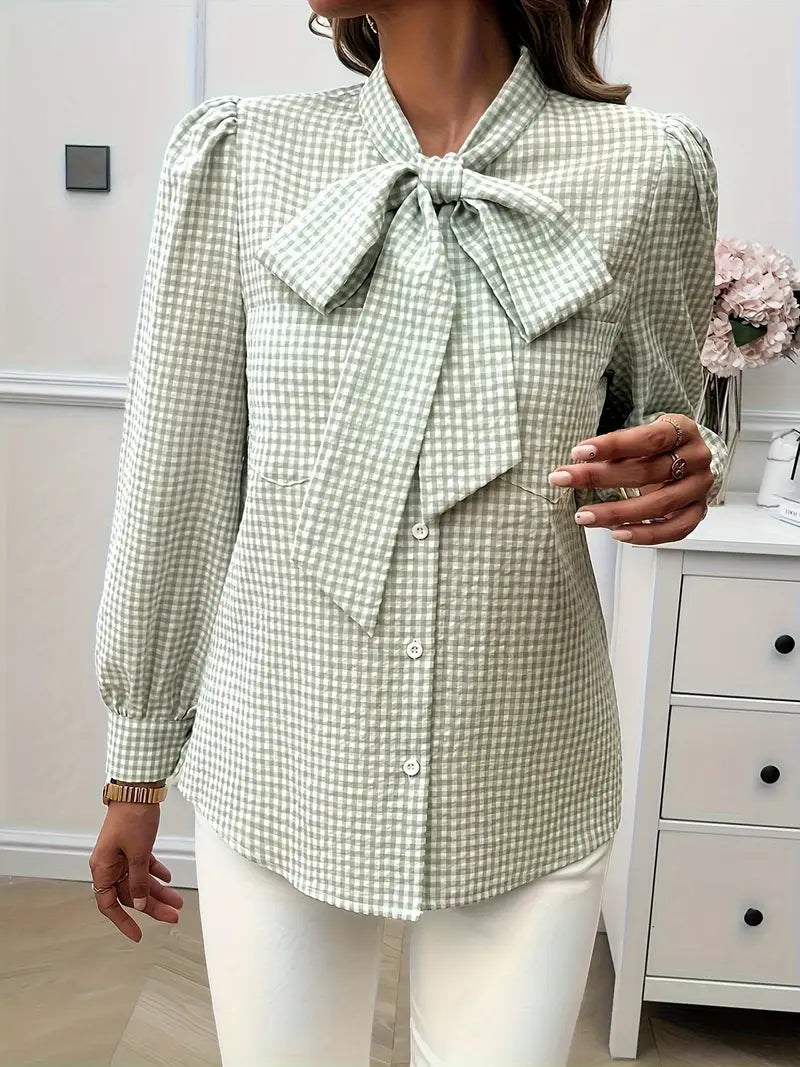 Liv – Cotton Bow Tie Blouse