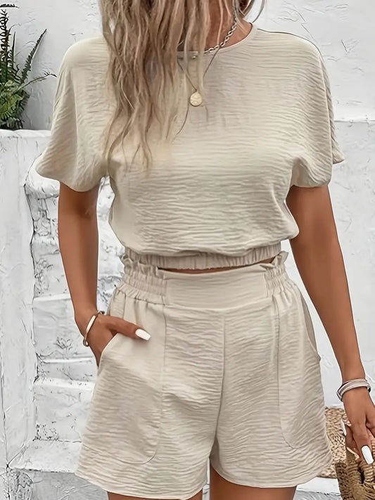 Aminna – Elegant Top and Shorts Set