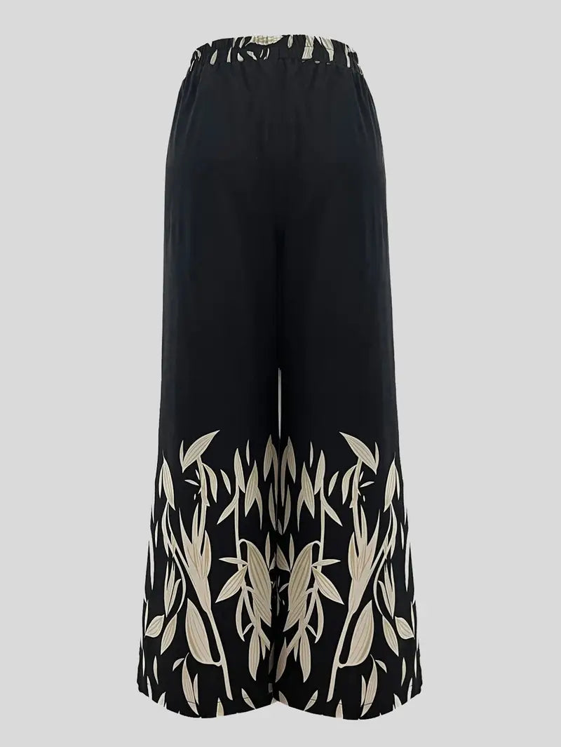 Sinthora – Stylish Wide-leg Printed Trousers