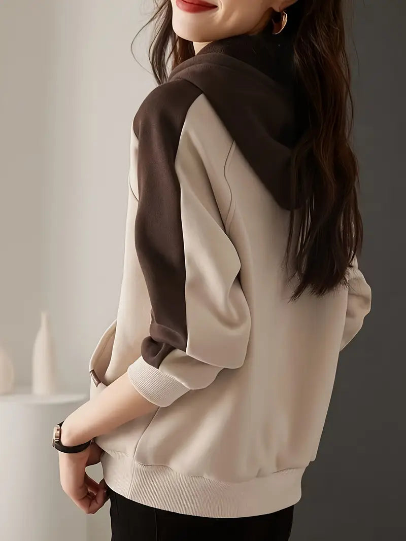Romina – Two-tone Cotton Hoodie