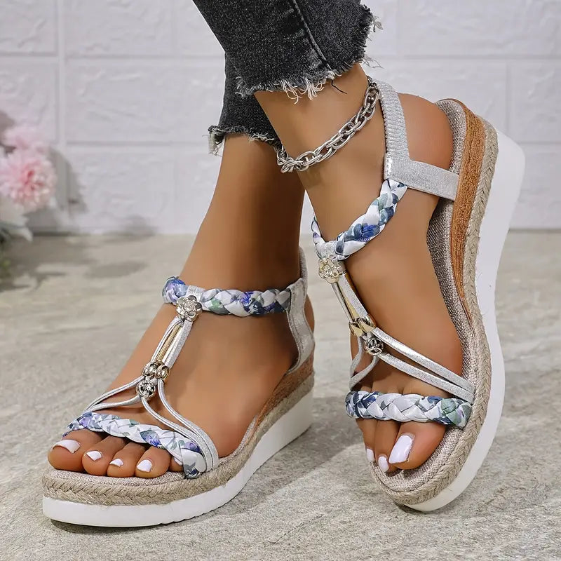 Mirabel – Boho Platform Sandals with Braided Straps