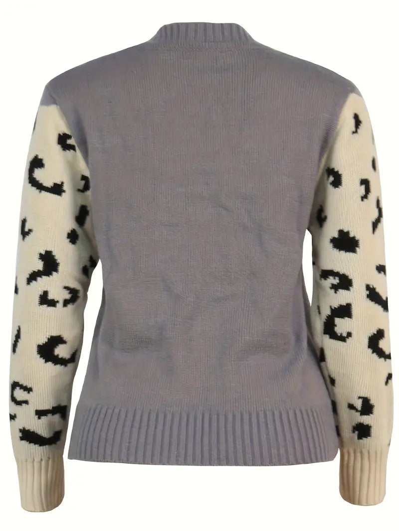 Brynlee – Vibrant Leopard Print Sweater