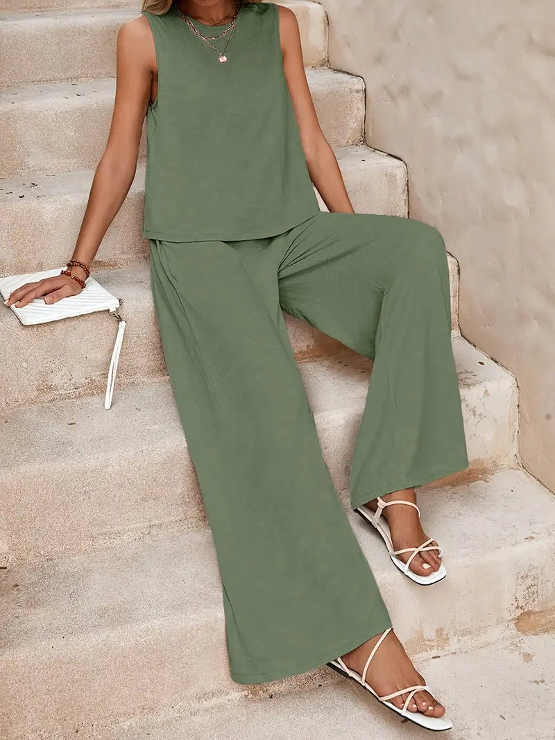 Remy – Elegant Sleeveless Top and Pants Set