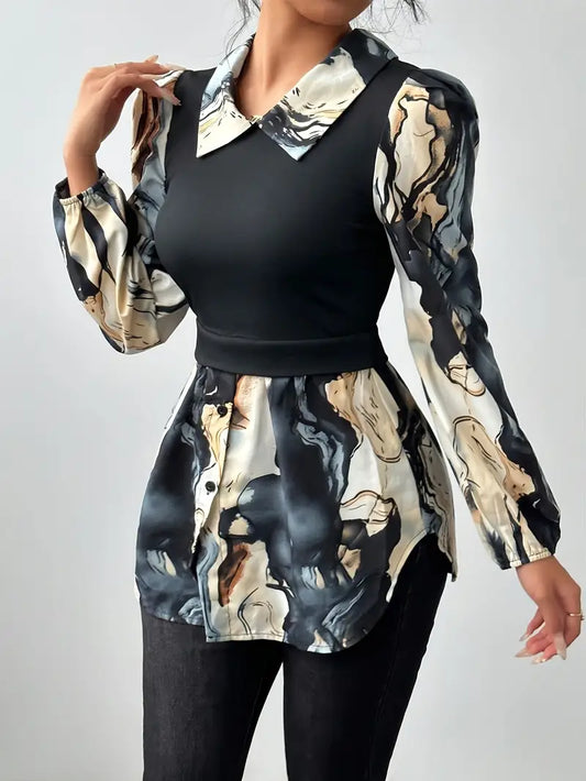 Nellie – Floral Satin Blouse