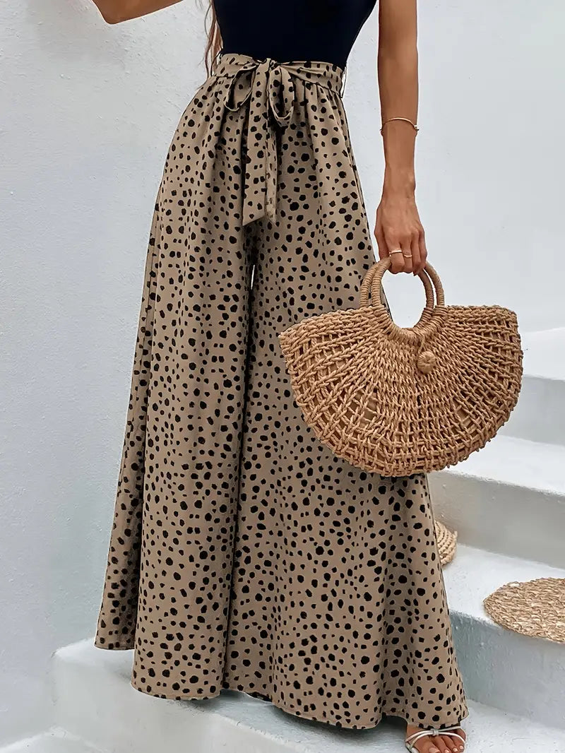 Viren – Polka dots High-waisted Wide-leg Trousers