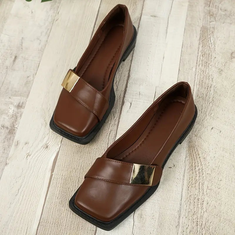 Eldraine – Elegant Leather Loafers with Square Toe