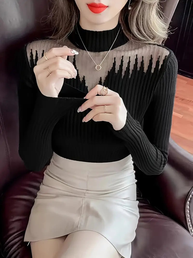 Klea - Elegant Rib Knit Top