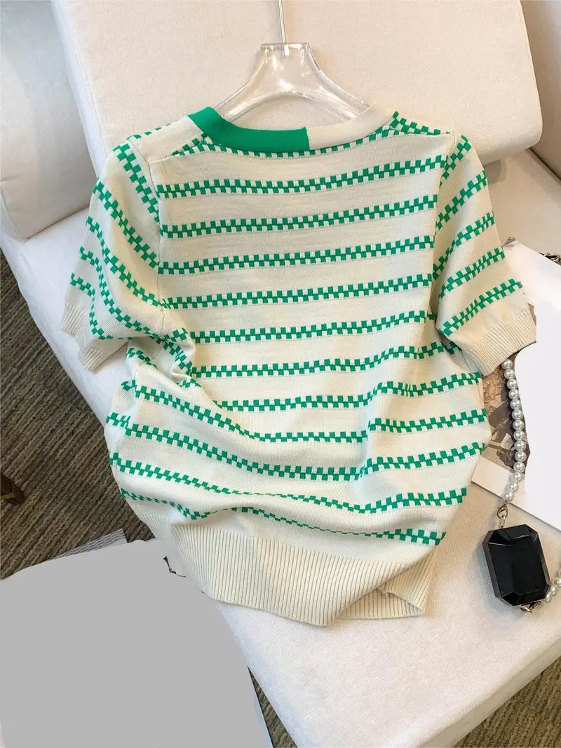 Lavinia – Stylish Striped Knit Top