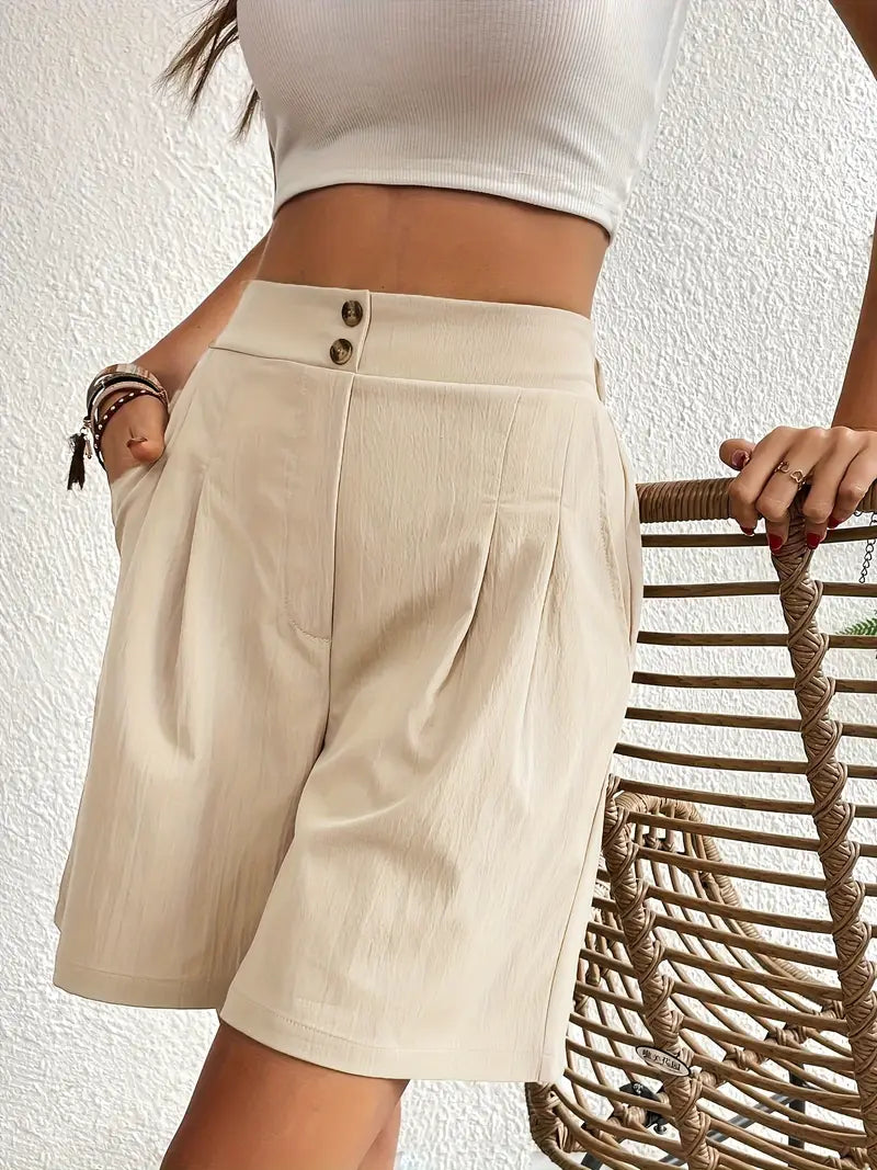 Nyx - High Waist Pleated Shorts