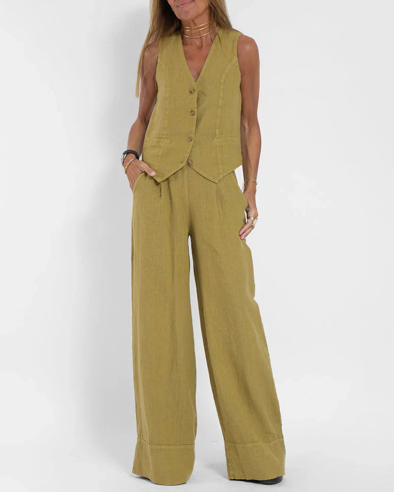 Genette – Two-piece Linen Set