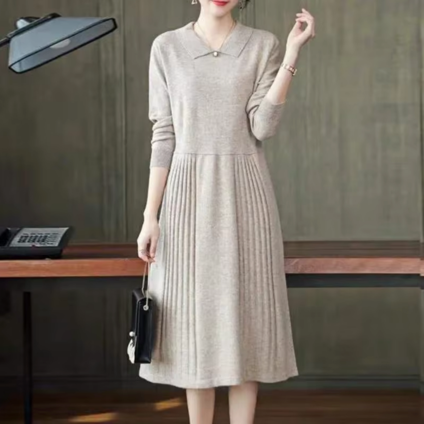 Eden – Knitted Collar Dress