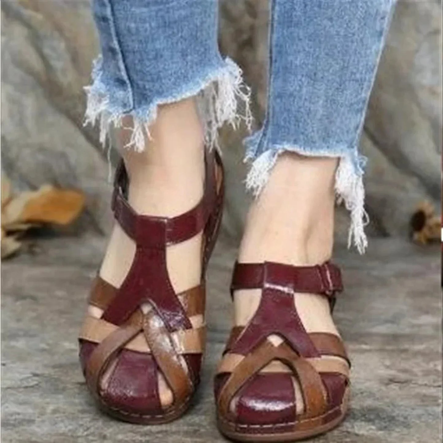 Calymera – High-quality Leather Wedge Sandals