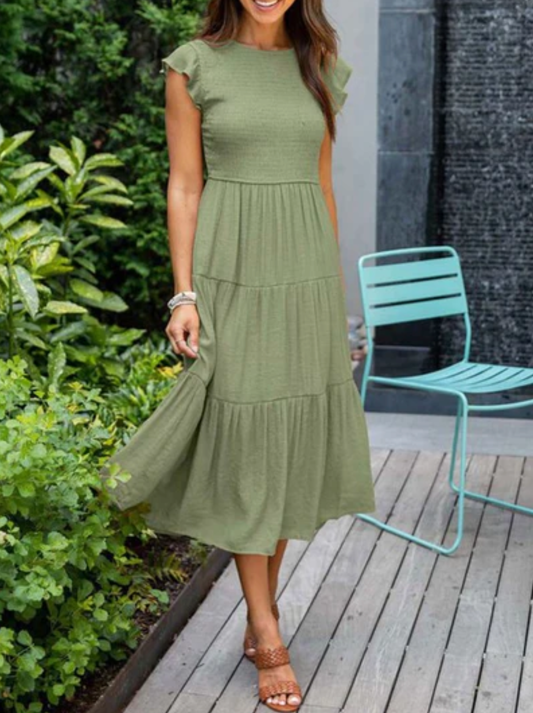 Ravelle – Stylish Tiered Midi Dress