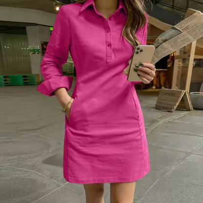 Silva – Long Sleeve Collar Dress