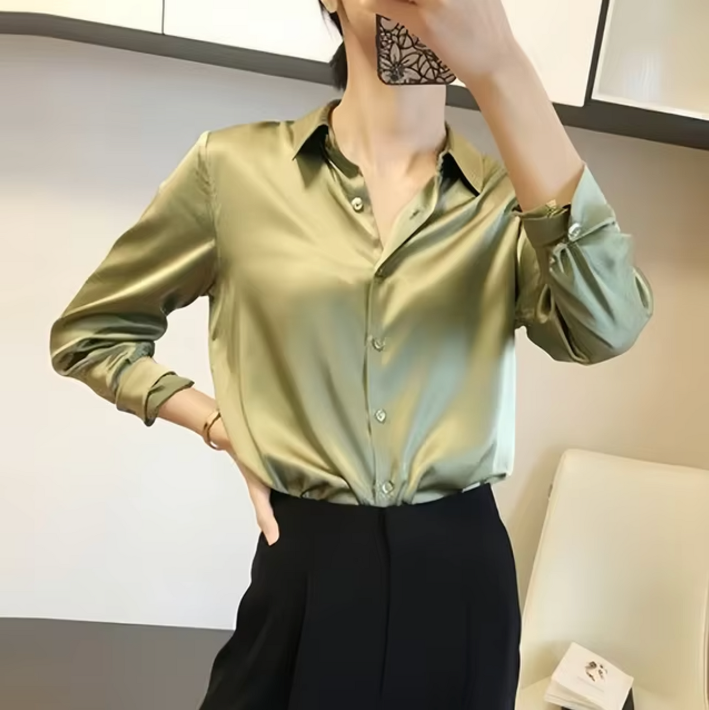 Paige – Elegant Satin Blouse